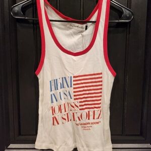 The Laundry Room NWT white ringer style tank top size Medium #loungewear #summer